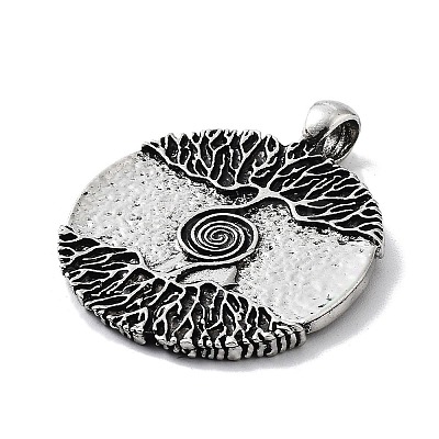 Tibetan Style Alloy Pendants TIBE-L012-018AS-1