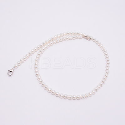 White Acrylic Round Beads Bag Handles LS-FIND-TAC0006-24C-01-1