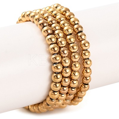 Electroplated Synthetic Non-magnetic Hematite Beads Strands G-H027-C01-02-1