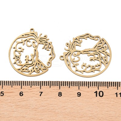 201 Stainless Steel Pendants STAS-I364-02G-1