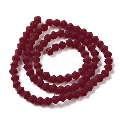 Imitate Austrian Crystal Frosted Glass Beads Strands EGLA-A039-T6mm-MD27-1