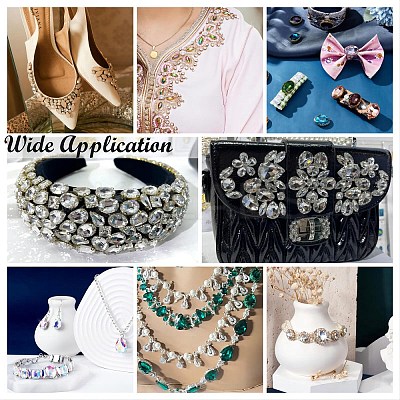 Sew on Rhinestone RGLA-T034-7x15mm-23-1