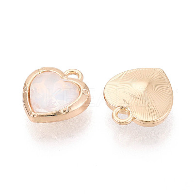 Rack Plating Alloy & Glass Pendants PALLOY-T024-05A-G-1