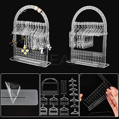 1 Set Transparent Acrylic Earring Display Hanging Stands EDIS-PH0001-53-1