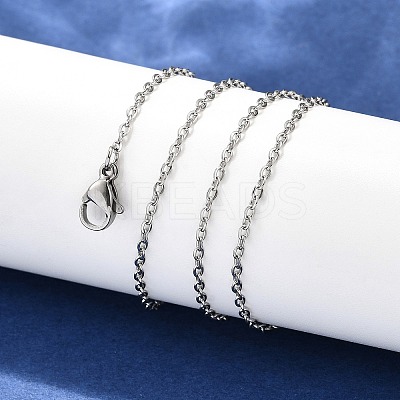 Tarnish Resistant Trendy Unisex 304 Stainless Steel Cable Chain Necklaces NJEW-M047-B-01-1