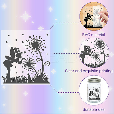 PVC Lamp Film for DIY Colorful Light Hanging Lamp Frosted Glass Jar DIY-WH0408-012-1