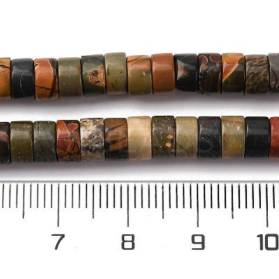 Natural Polychrome Jasper/Picasso Stone/Picasso Jasper Beads Strands G-Z006-C42-1