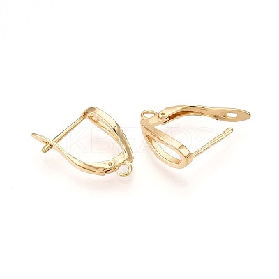 Brass Hoop Earring Finding KK-N261-35G-1