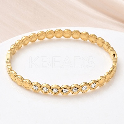 304 Stainless Steel Hinged Bangles for Women BJEW-C132-01B-G-1