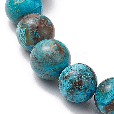 Summer Beach Turtle Dyed Synthetic Turquoise & Round Ocean Jasper Beaded Stretch Bracelets for Women BJEW-JB10937-01-1