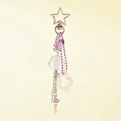 Acrylic & Glass Pendant Keychains KEYC-FZ00005-1