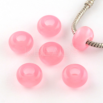Imitation Cat Eye Resin European Beads RPDL-S001-M-1