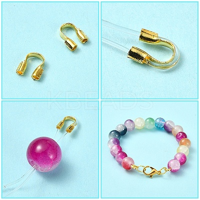 Zinc Alloy Lobster Claw Clasps with Brass Wire Guardian and Protectors with Iron Open Jump Rings DIY-YW0010-08-1