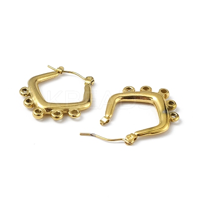 Ion Plating(IP) 304 Stainless Steel Hoop Earrings Finding LS-EJEW-I284-18G-1