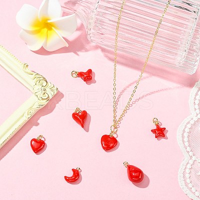 7Pcs 7 Styles Brass Pendants KK-CJ0003-59-1
