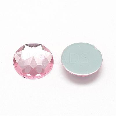 Acrylic Rhinestone Flat Back Cabochons GACR-Q008-8mm-14-1