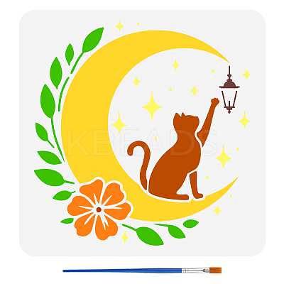 PET Hollow Out Drawing Painting Stencils DIY-WH0391-1027-1