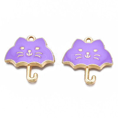 Rack Plating Alloy Enamel Pendants ENAM-T011-191C-1
