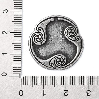 Rune Letters Alloy Pendants PALLOY-S193-01AS-04-1