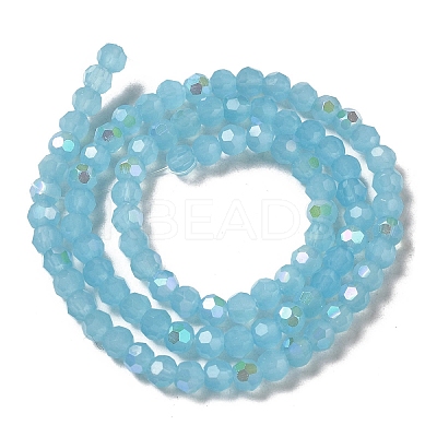 Imitation Jade Glass Beads Strands EGLA-A035-J4mm-L04-1