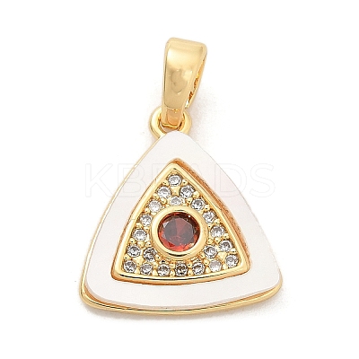 Brass Micro Pave Cubic Zirconia Pendents KK-M303-02G-10-1