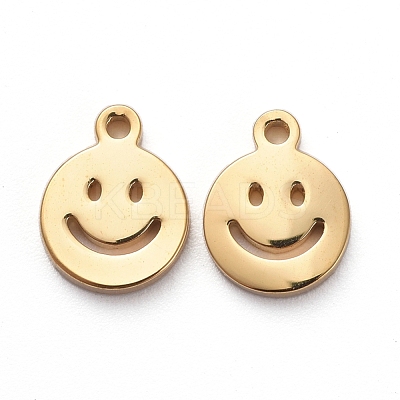 Ion Plating(IP) 304 Stainless Steel Charms X-STAS-G215-03G-1