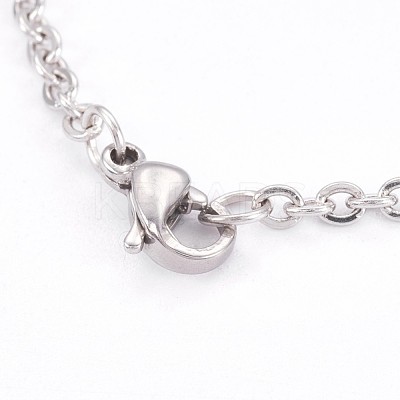 Non-Tarnish 304 Stainless Steel Cable Chain Necklaces NJEW-G270-01P-1