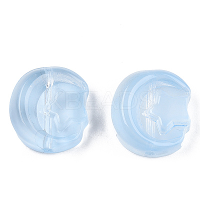 Transparent Spray Painted Glass Beads GLAA-N035-036-C11-1