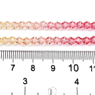 Gradient Color Baking Paint Glass Bead Strands LS-DGLA-A039-T6mm-A02-1