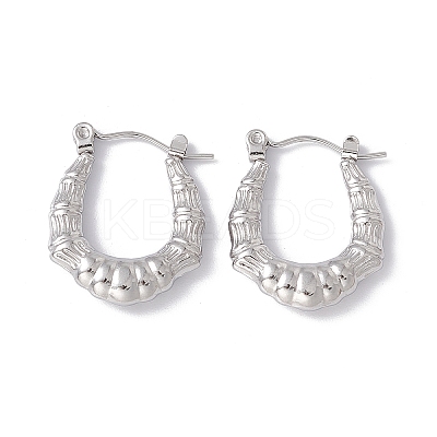 Non-Tarnish 304 Stainless Steel Chunky Hoop Earrings for Women EJEW-E199-07P-1