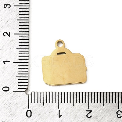304 Stainless Steel Enamel Pendants STAS-I336-26G-1