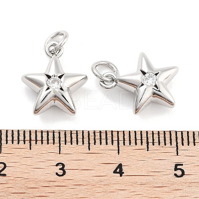 Brass with Cubic Zirconia Pendants KK-P271-38B-01P-1