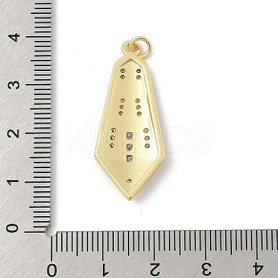 Brass Micro Pave Cubic Zirconia Pendants KK-U047-07G-04-1