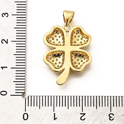 Rack Plating Brass Micro Pave Cubic Zirconia Pendants KK-L226-011G-1