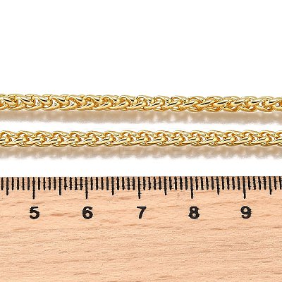 3MM Brass Wheat Chain Necklaces NJEW-M108-08G-1