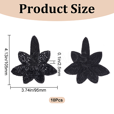 Flower Gauze Embroidery Ornaments Accessories DIY-WH0308-310F-1