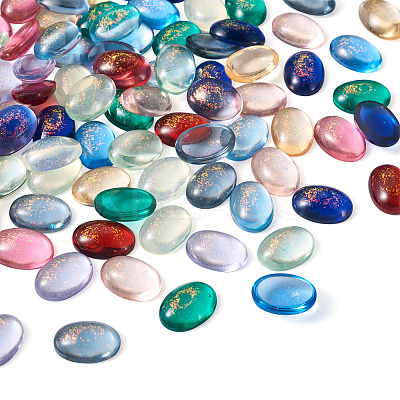 110Pcs 11 Colors Transparent Resin Cabochons CRES-CW0001-03-1