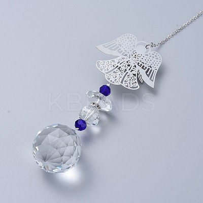 Crystal Ball Chandelier Prism Ornaments Hanging Suncatcher AJEW-I040-11C-1