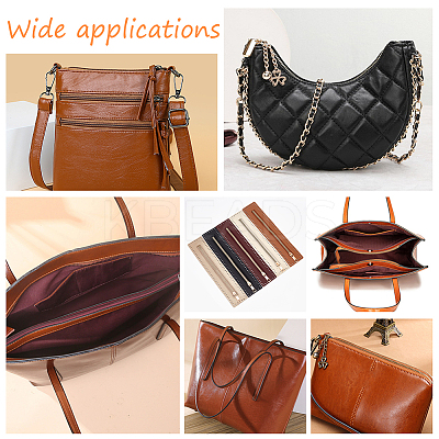 5Pcs 5 Colors PU Imitation Leather Purse Zippers PURS-WR0006-91-1