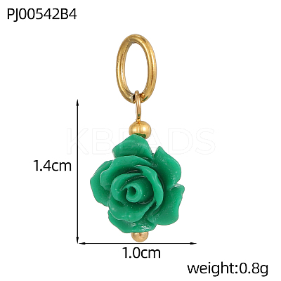 12Pcs 304 Stainless Steel Resin Charms STAS-OY009-84G-1