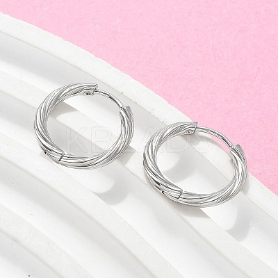 304 Stainless Steel Twist Hoop Earrings for Women LS-EJEW-A130-02C-P-1