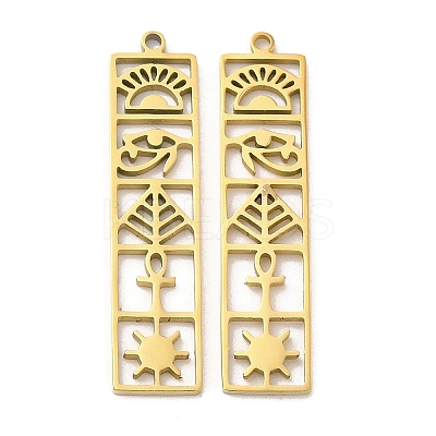 Ion Plating(IP) 304 Stainless Steel Pendants STAS-L020-004G-1