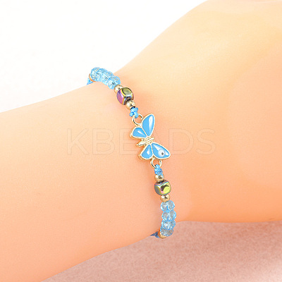 Bohemian Style Glass Braided Bead Bracelets ZC8551-2-1