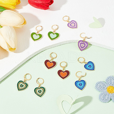 DIY Heart Drop Earring Making Kit DIY-GA0003-92-1