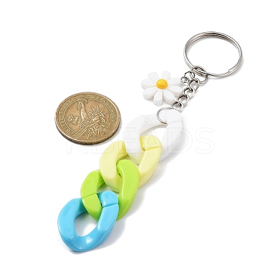 Acrylic Curb Chain Keychain KEYC-JKC00633-02-1
