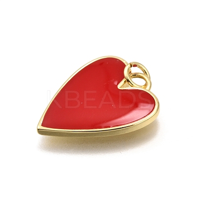 Brass Enamel Pendants KK-K401-14G-09-1