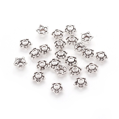 Tibetan Style Alloy Bead Caps LF0824Y-1