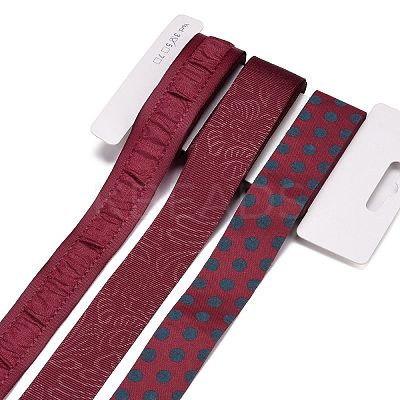 9 Yards 3 Styles Polyester Ribbon SRIB-A014-A05-1