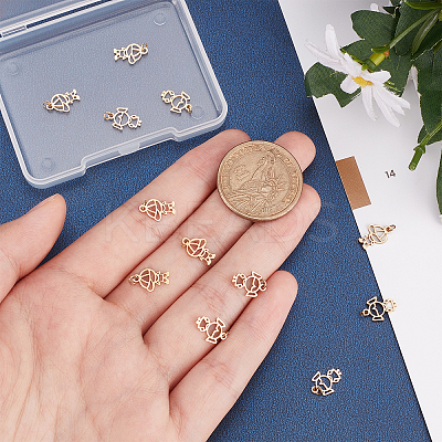 12Pcs 2 Style 304 Stainless Steel Charms STAS-DC0008-70-1