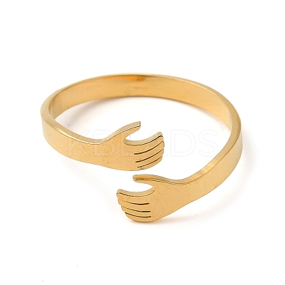 304 Stainless Steel Cuff Rings LS-RJEW-G299-04G-1